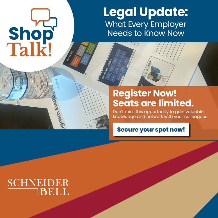 ShopTalk! Registration Card with text - Legal Update: What every employer needs to know.
