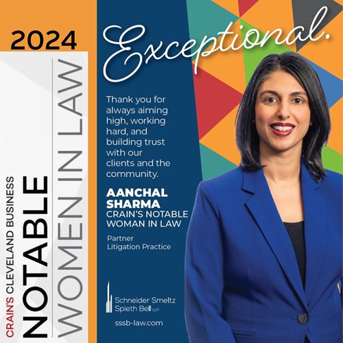 Aanchal Sharma Recognized in Crain’s Cleveland 2024 Notable Women in Law