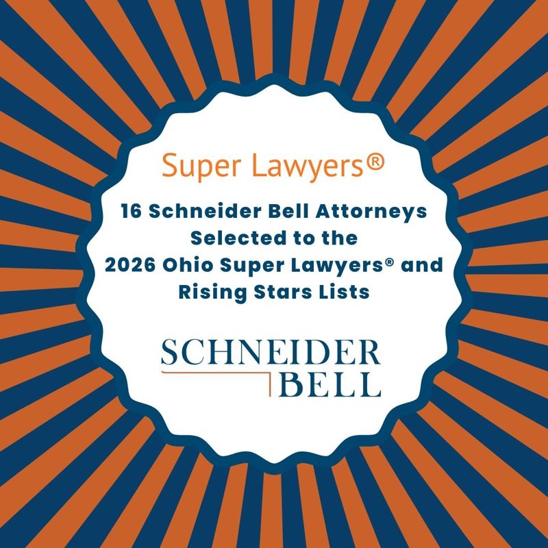Super Lawyers recognition for 16 Schneider Bell Attorneys.