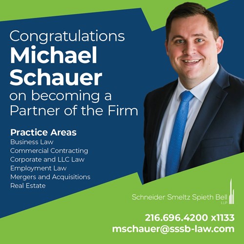 Congratulations to Michael Schauer on becoming a Partner of the Firm